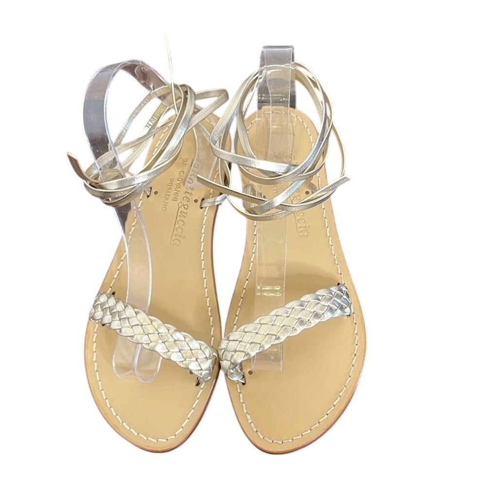 NWOB La Botteguccia‎ Da Givanni Poisitano Gladiator Sandals Gold Women's 8.5